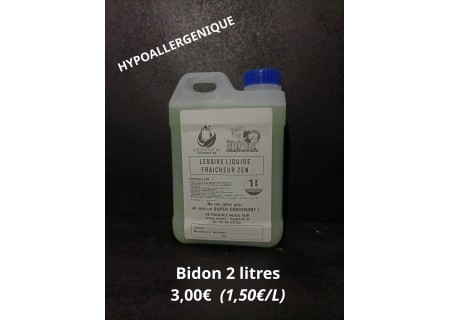 Bidon 2 litres 3,00€ (1.50€/L)